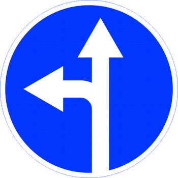 Знак 4.1.5 движение прямо или налево - Дорожные знаки - Предписывающие знаки - vektorb.ru